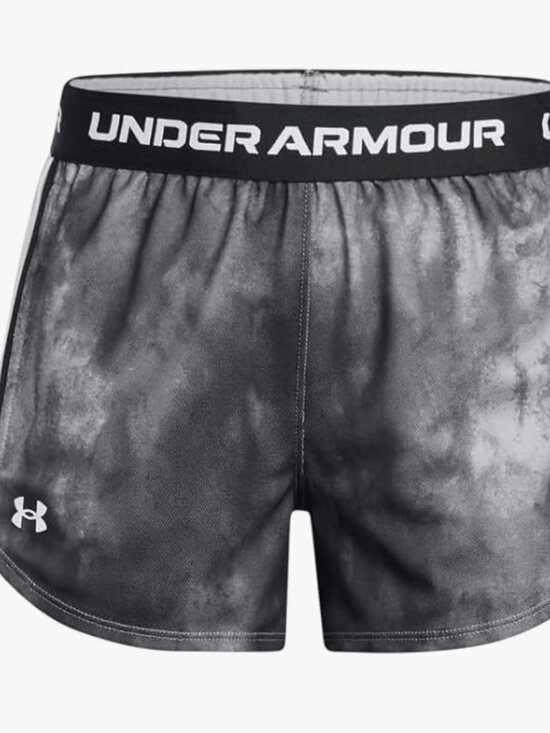 Under Armour Other - Under Armour Girls Tech Play Up Print Shorts, (001) Black/Steel/White